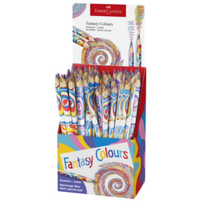 FABER-CASTELL Crayon arc-en-ciel Fantasy Colours, présentoir