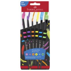 FABER-CASTELL Pinceau à poils synthétiques, set de 6
