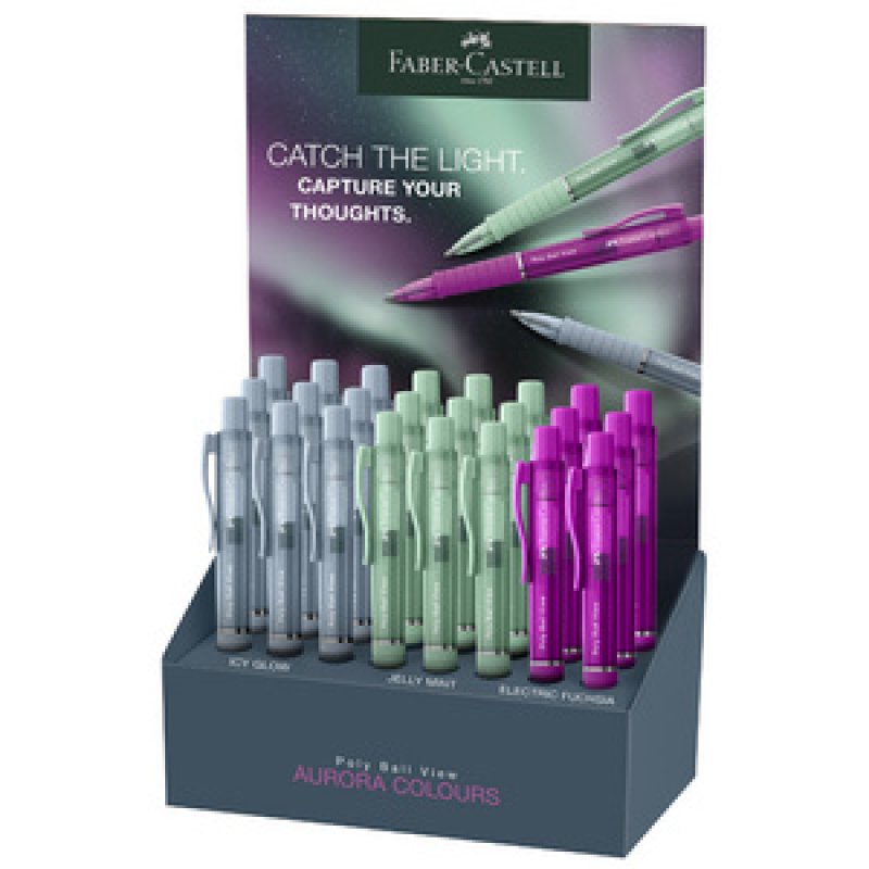 FABER-CASTELL Stylo à bille POLY BALL VIEW, présentoir