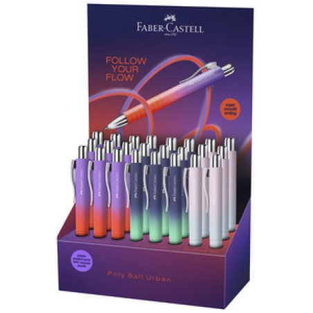 FABER-CASTELL Stylo à bille POLY BALL URBAN, présentoir