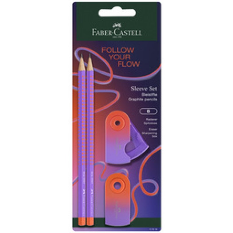 FABER-CASTELL Kit d'écriture GRIP Flow Edition, blushing sky