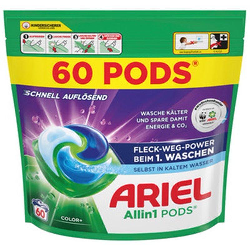 ARIEL Lessive capsules All-in-1 Color , 60 lavages