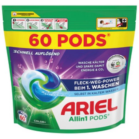 ARIEL Lessive capsules All-in-1 Color , 60 lavages