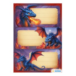 HERMA Étiquettes pour livres VARIO "Dragons", 76 x 35 mm