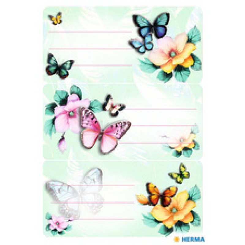 HERMA Étiquettes pour livres VARIO "Papillons", 76 x 35 mm