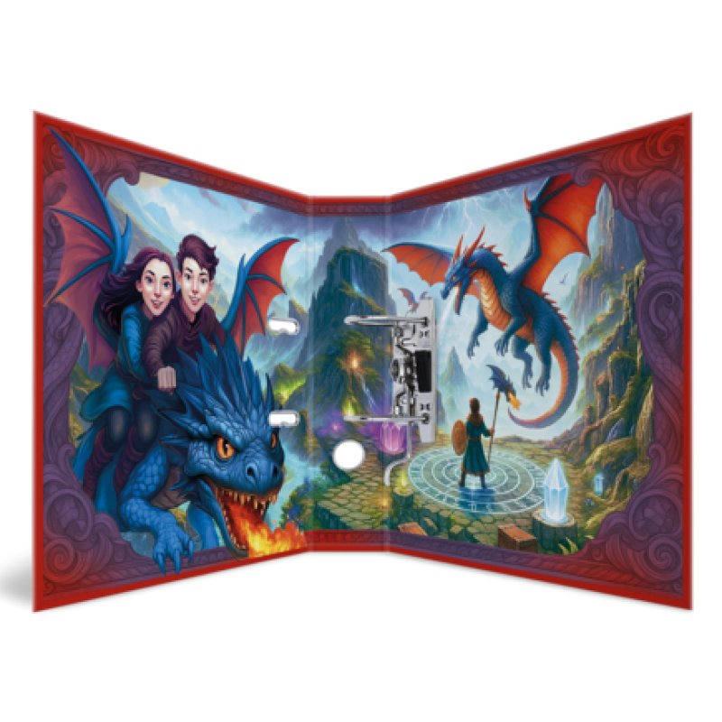 HERMA Classeur à motif "Dragons", A4, largeur du dos: 70 mm