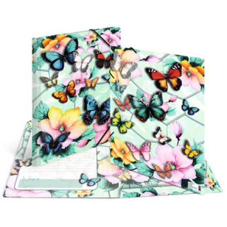 HERMA Chemise à élastique "Papillons", carton, A3