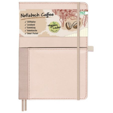 RNK Verlag Cahier Vegan "Coffee", quadrillé, A5