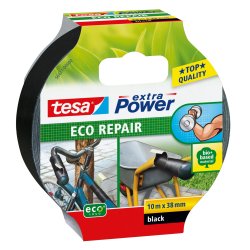 tesa Ruban adhésif toilé extra Power REMOVABLE REPAIR, noir