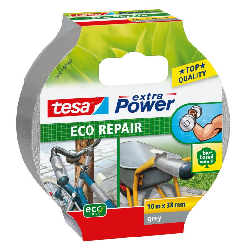 tesa Ruban adhésif toilé extra Power REMOVABLE REPAIR, gris