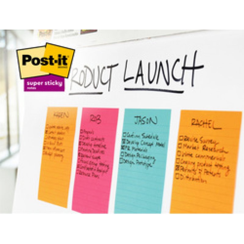Post-it Bloc-notes super sticky notes, 101 x 152 mm, ligné