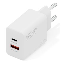 Digitus USB GaN Charger 30W, 1x USB-C, 1x USB-A