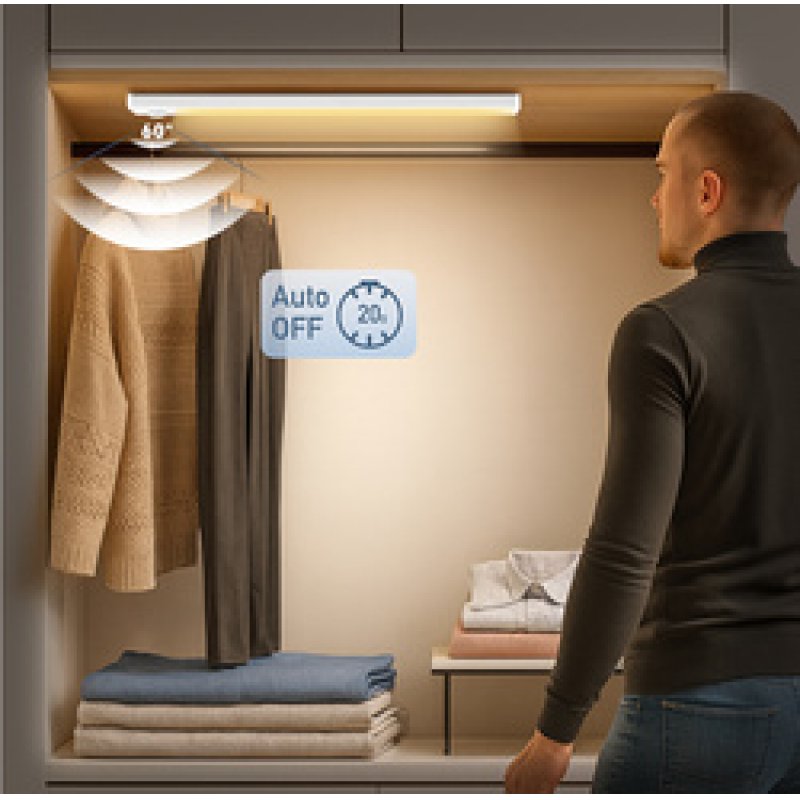 LogiLink Lampe sous-meuble LED, 400 mm, capteur de mouvement