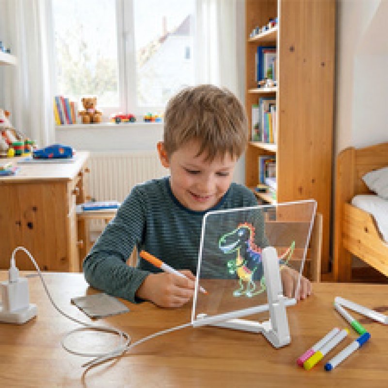 LogiLink Beleuchtete Acryl-Schreibtafel, 200 x 200 mm