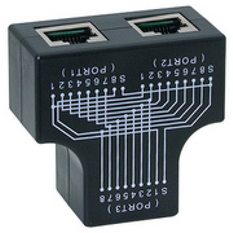 LogiLink RJ45 Anschlussverdoppler, 1:1 parallel geschaltet