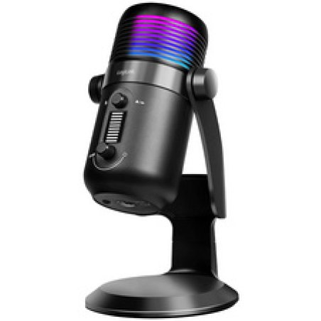 LogiLink USB Mikrofon mit RGB-Licht, Cardioid, schwarz