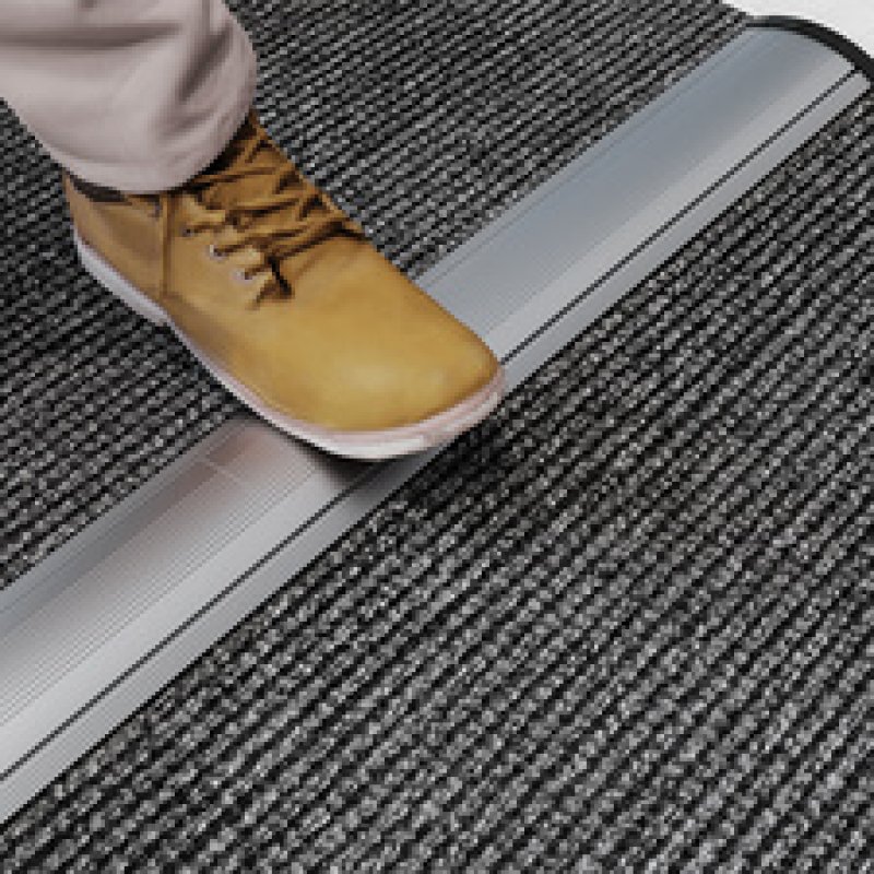 LogiLink Passe-câbles de sol, alu & ABS, 754 mm, argent