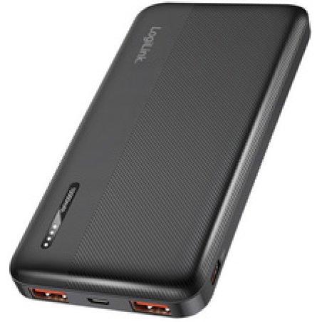 LogiLink Powerbank, 10.000 mAh, 2x USB-A, 2x USB-C, noir