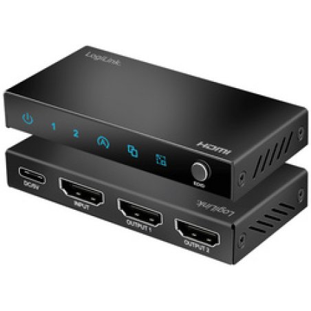 LogiLink Répartiteur HDMI 4K/60 Hz, Downscaler, 2 ports