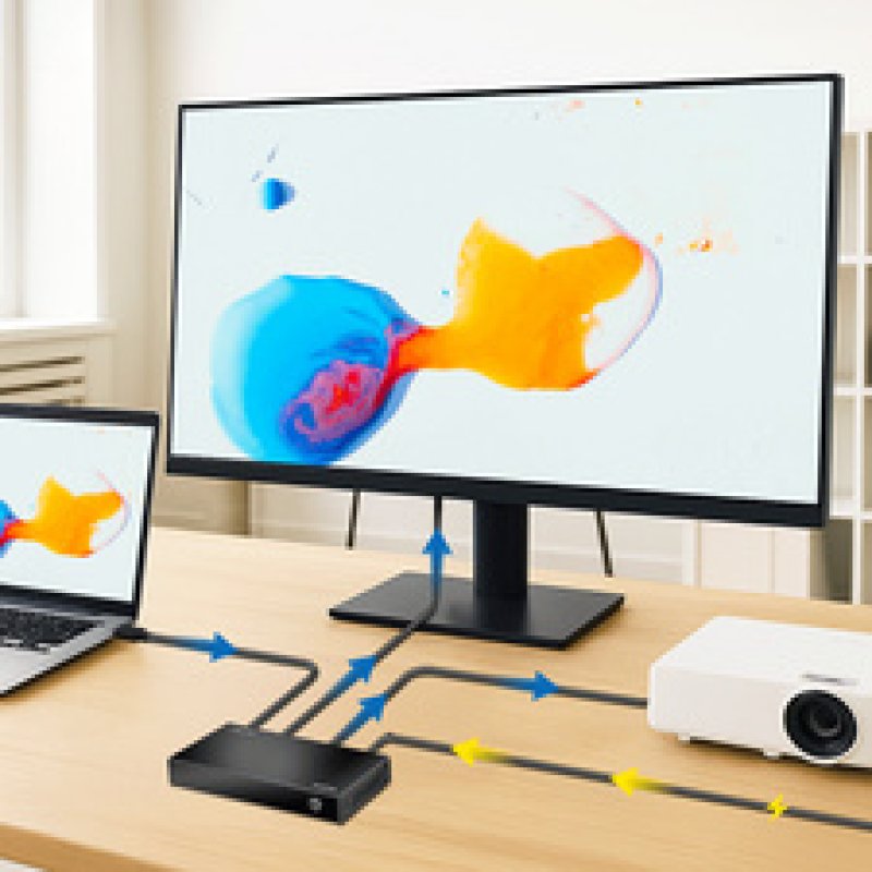 LogiLink Répartiteur HDMI 4K/60 Hz, Downscaler, 2 ports