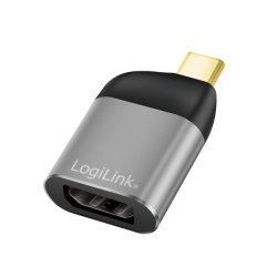 LogiLink CUA0204 cable gender changer USB-C DisplayPort Black, Grey
