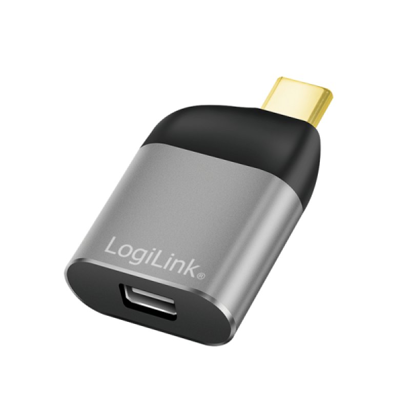 LogiLink USB-C - Mini DisplayPort Adapter, Aluminium-Gehäuse