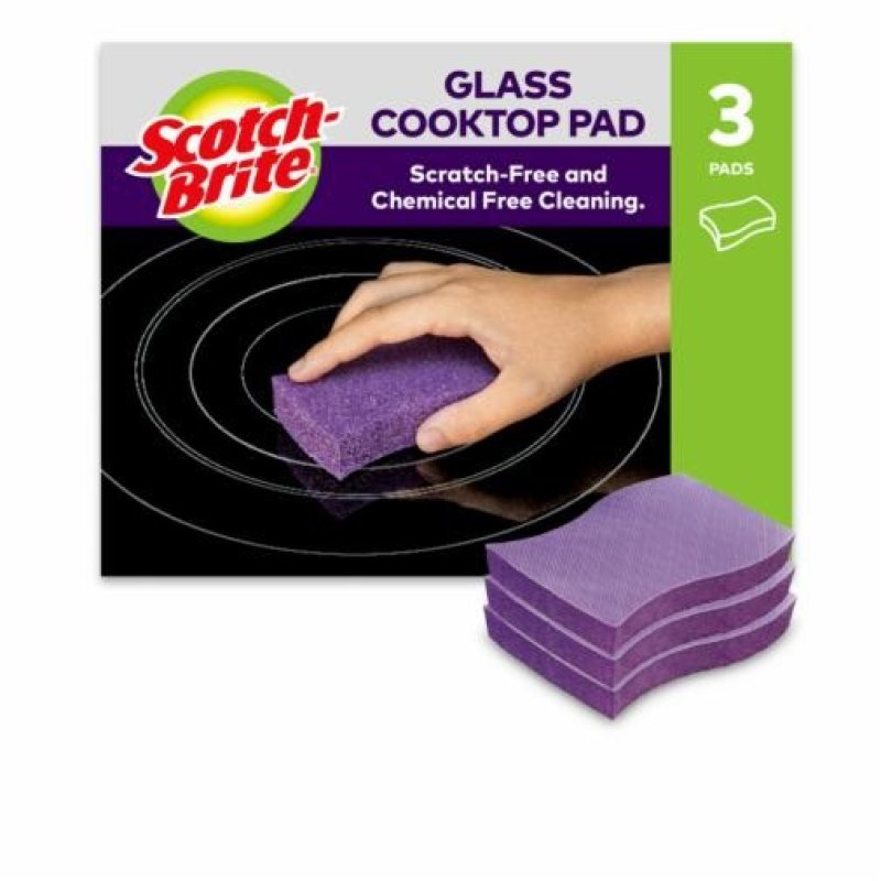 Scotch-Brite Éponge pour vitrocéramique, pack de 3, lilas