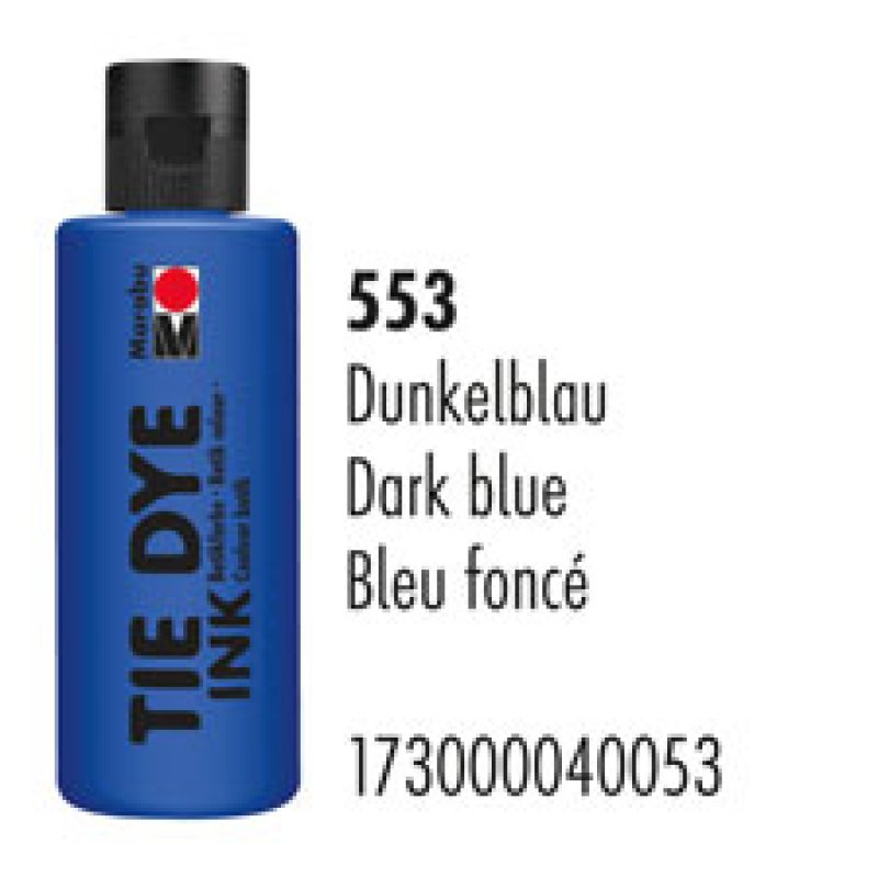Marabu Peinture batik TIE DYE INK, 80 ml, bleu foncé 053
