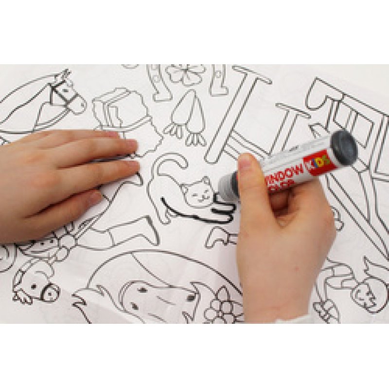 Marabu KiDS Kit Window Color "Poney club", 6 x 25 ml