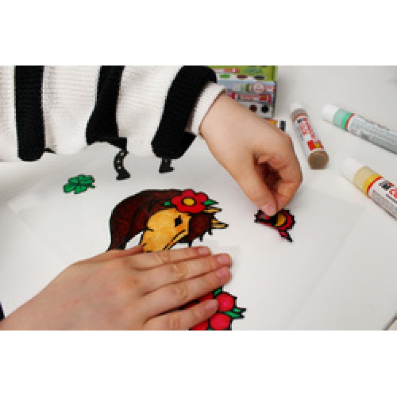 Marabu KiDS Kit Window Color "Poney club", 6 x 25 ml