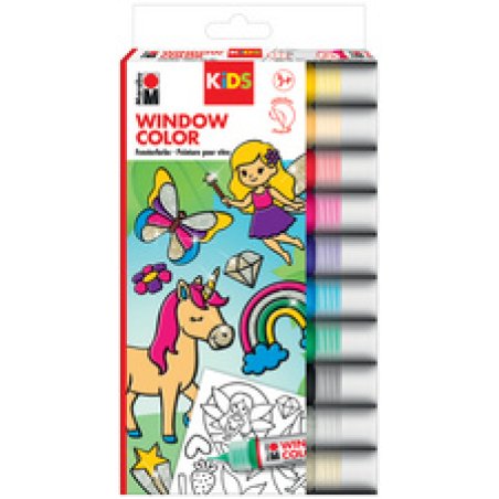 Marabu KiDS Window Color-Set "Glitzerfee", 10 x 25 ml