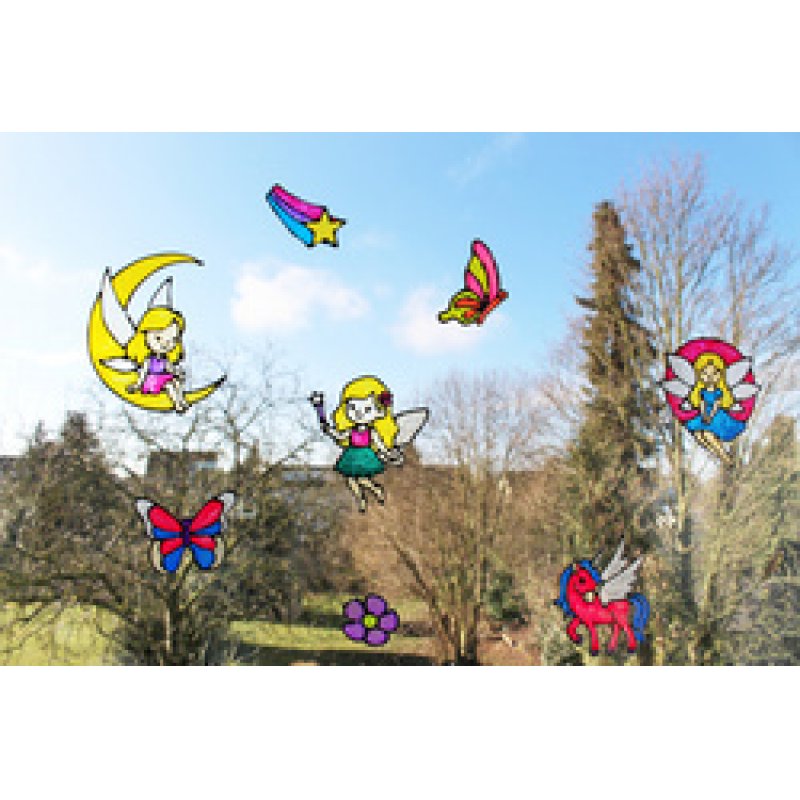 Marabu KiDS Window Color-Set "Glitzerfee", 10 x 25 ml