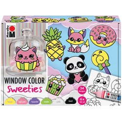 Marabu Kit Window Color fun & fancy "Sweeties", 6x 80 ml