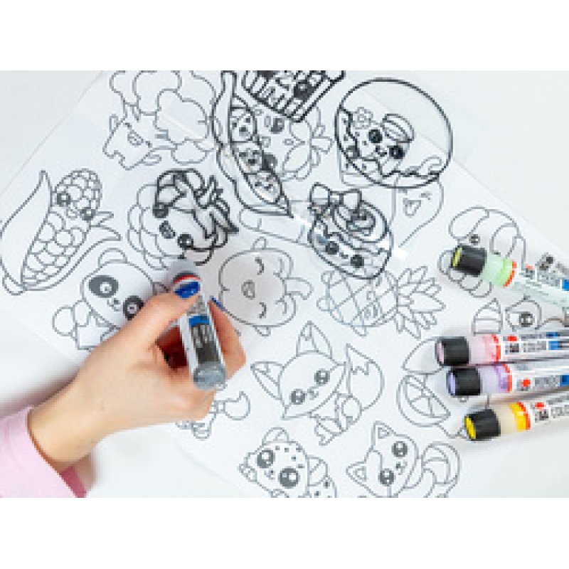 Marabu Kit Window Color fun & fancy "Sweeties", 6x 80 ml