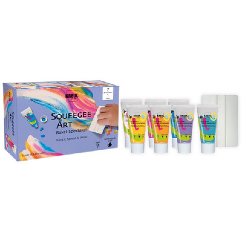 KREUL Peinture pour enfants Kids Art, kit Squeegee Art