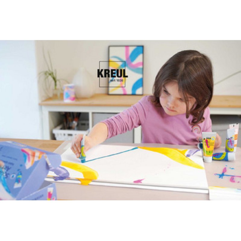 KREUL Peinture pour enfants Kids Art, kit Squeegee Art