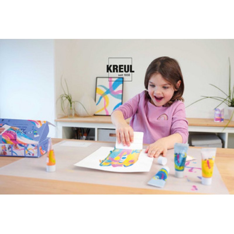 KREUL Peinture pour enfants Kids Art, kit Squeegee Art