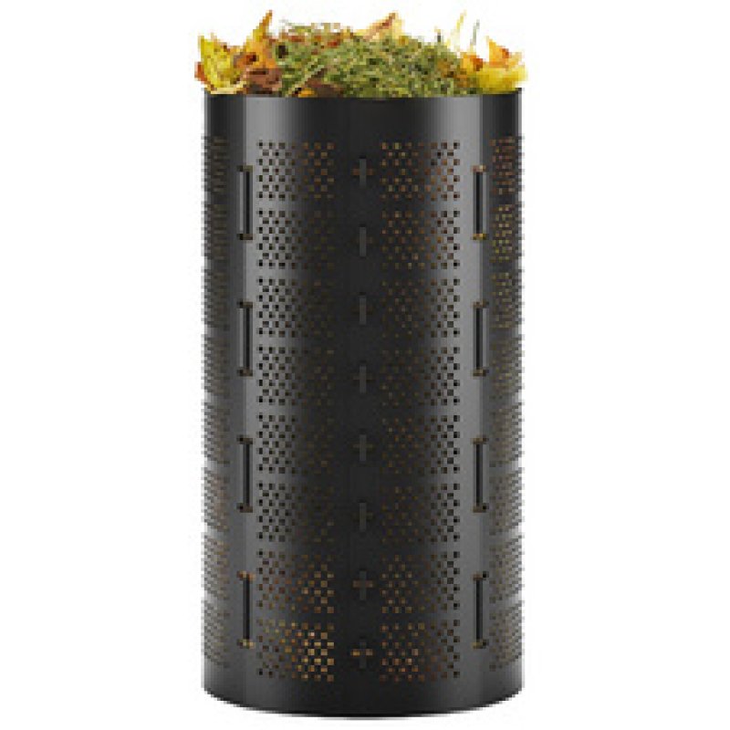 Bradas Poubelle à compost, 800 litres, en HDPE, noir