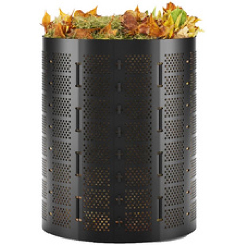 Bradas Poubelle à compost, 800 litres, en HDPE, noir