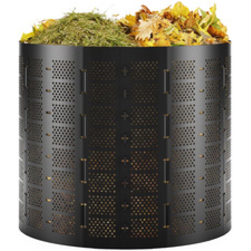 Bradas Poubelle à compost, 1.100 litres, en HDPE, noir