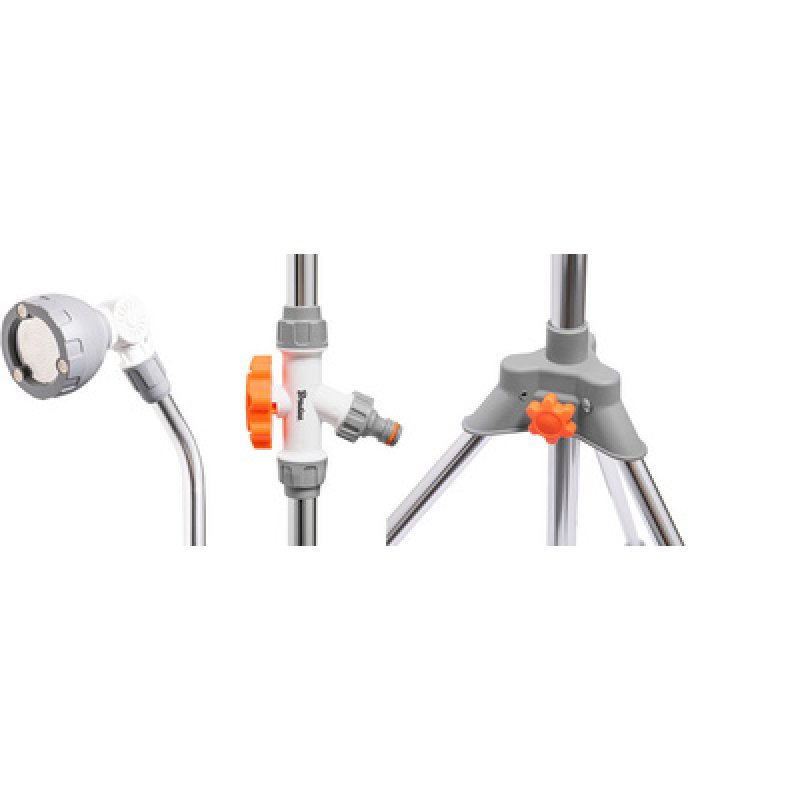 Bradas Douche de jardin avec piquet & trépied, 1.750-2.300mm