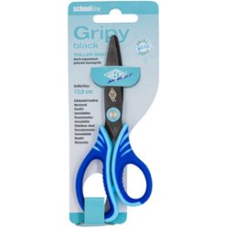 WEDO Ciseaux de bricolage Gripy black, rond, 130 mm