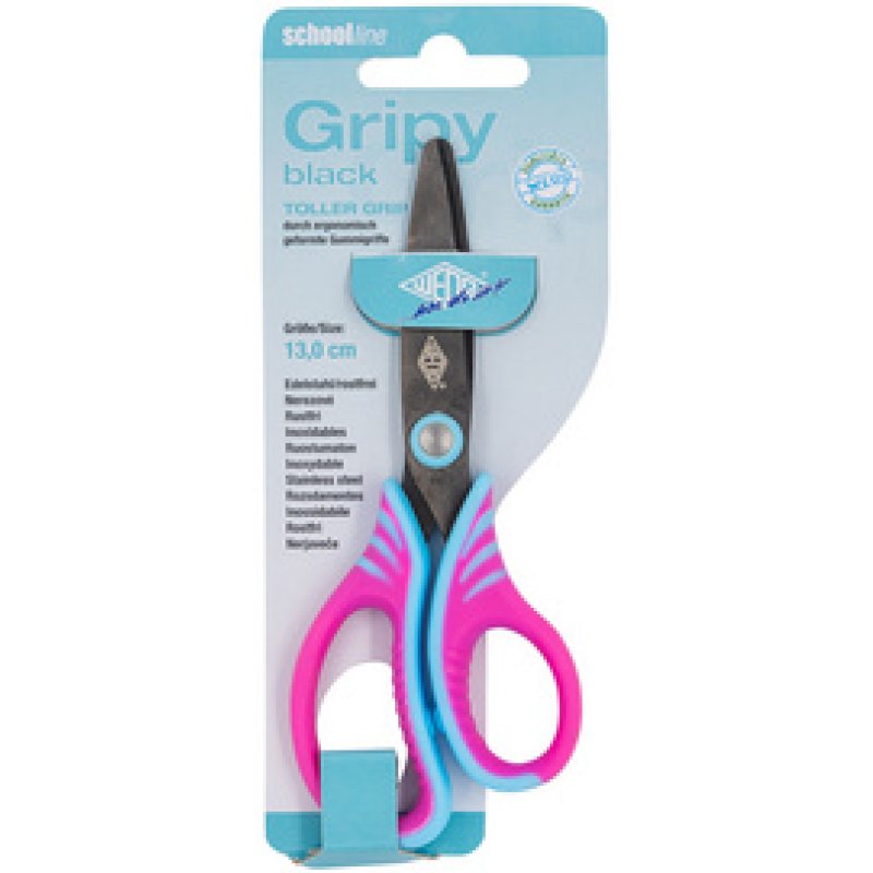 WEDO Ciseaux de bricolage Gripy black, pointu, 130 mm