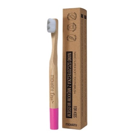 Mohani Nano Bamboo Toothbrush For Children Pink