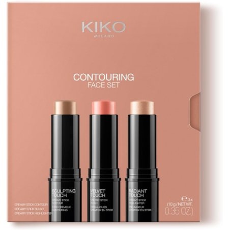 Kiko Milano Contouring Face Set 01 Makeup Kit With 3 Sticks Blush And Highlight