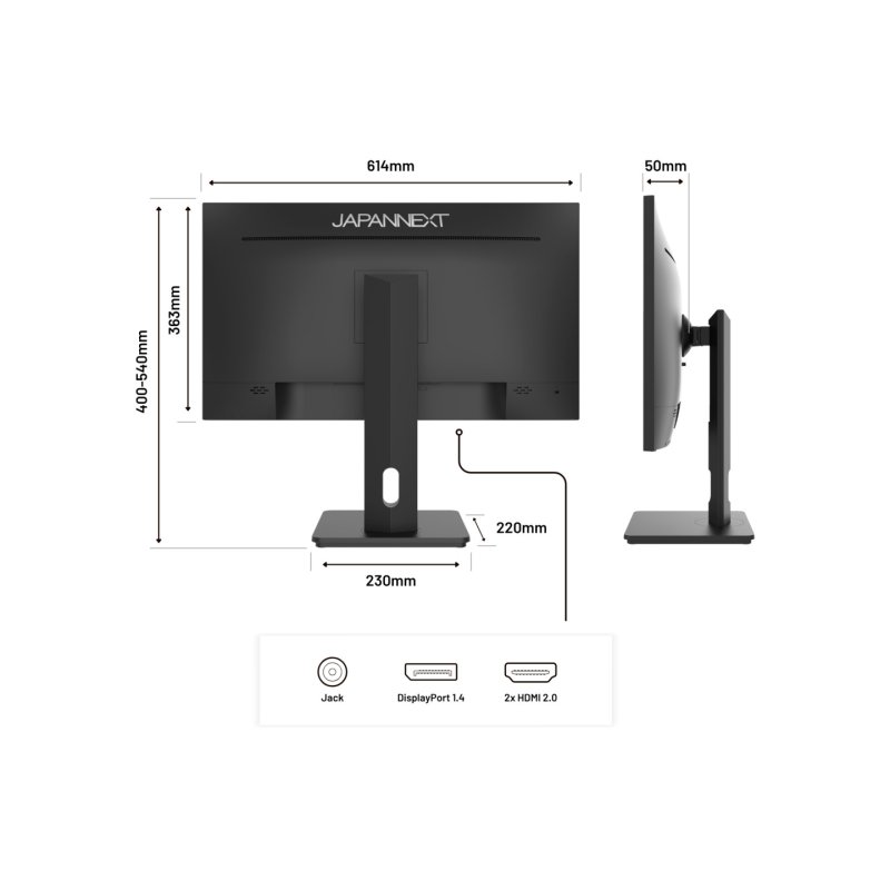 JAPANNEXT JN-27IPS4FLWQHDR-HSP - Ecran LED 27 - WQHD(2560x1440) à 60Hz - IPS