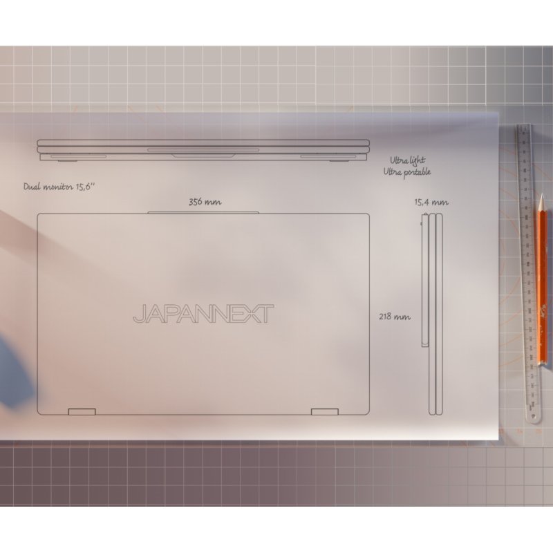 JAPANNEXT JN-DMD-IPS156F computer monitor 39.6 cm (15.6") 1920 x 1080 pixels Full HD LCD Black