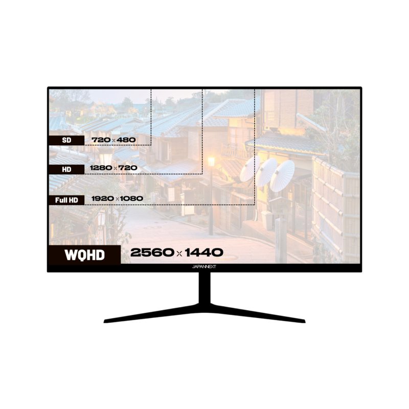 JAPANNEXT JN-IPS27WQHDR-C65W écran plat de PC 68,6 cm (27") 2560 x 1440 pixels Wide Quad HD LCD Noir