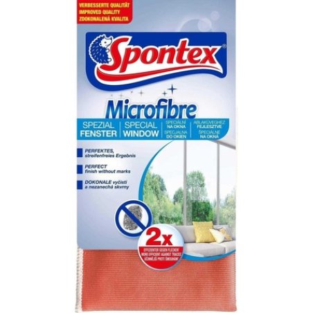Spontex Window Cloth Pink Microfiber