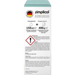 Simplicol Intensive Fabric Dye Mint-Petrol 1027251 All-in-1 Complete Package